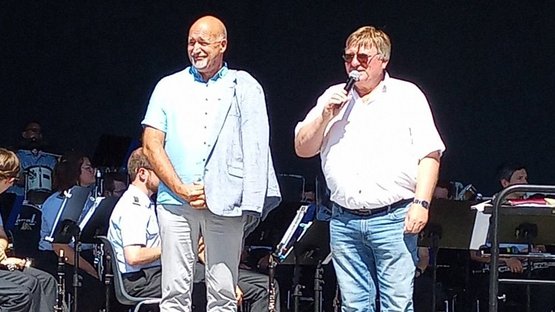 Herr Gerd Hamm, Vorsitzender Kreisverband Vorpommern-Greifswald und Jürgen Kliewe, Bürgermeister Ueckermünde begrüßen die anwesenden Gäste.